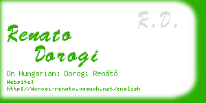 renato dorogi business card