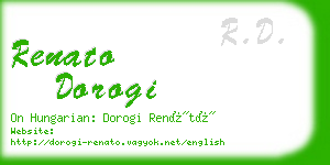 renato dorogi business card